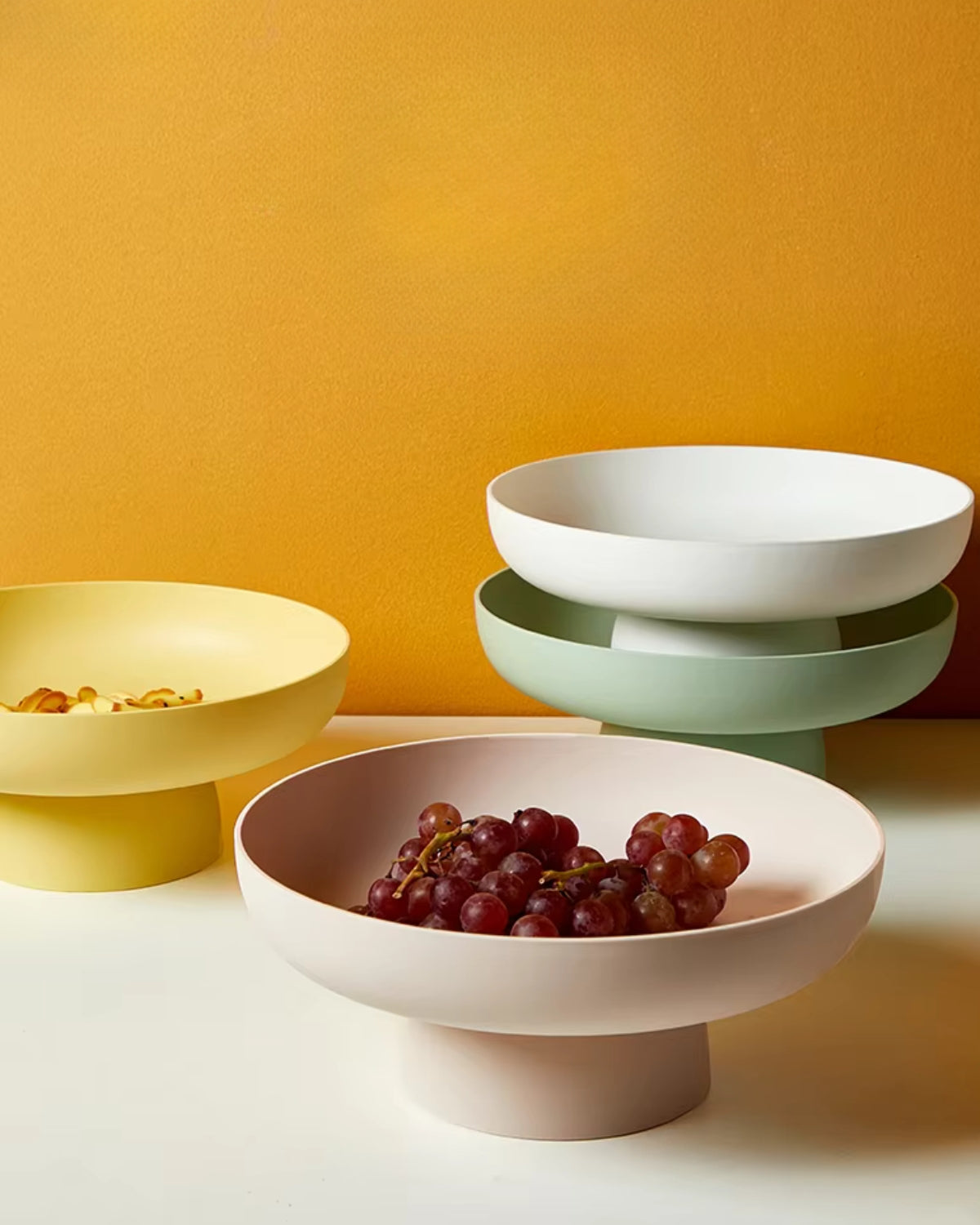 Vintage Serveerkom Retro Stijl Pastelkleuren Keramiek Grote Schaal Salade Ontbijt Scandinavisch Interieur Tafelaccessoire