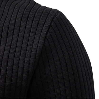 Ribgebreide Henley Trui Comfortabel en Verfijnd