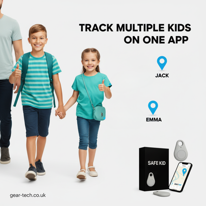 GPS Tracker Schooltas Waterdicht Real-Time Locatie SOS-Knop Klein Licht Oplaadbaar met Draagtasje