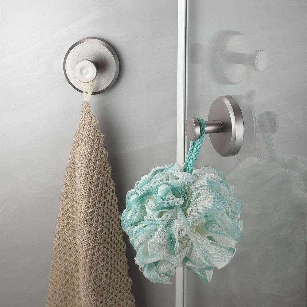 Handdoekhaak zonder Boren RVS Zuignap Badkameraccessoire Muurbevestiging Houder Handdoekhouder Zwart Zilver Goud Modern