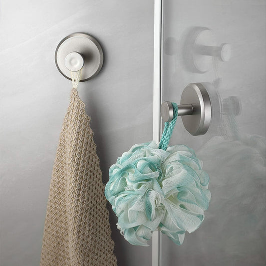 Handdoekhaak zonder Boren RVS Zuignap Badkameraccessoire Muurbevestiging Houder Handdoekhouder Zwart Zilver Goud Modern