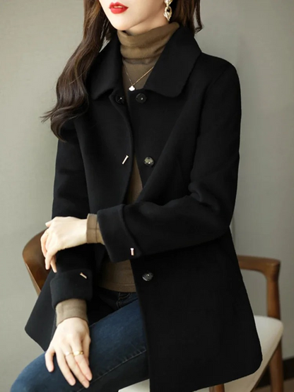 Dames Trenchcoat Klassiek Klein met Puntkraag voor Herfst en Winter - StudioMarella