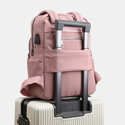 Waterdichte Dagelijkse Rugzak met USB Oplaadpoort Zwart Grijs Roze Groen Blauw Rood Multifunctioneel voor Werk School Reizen Laptop iPad Telefoon Opslag