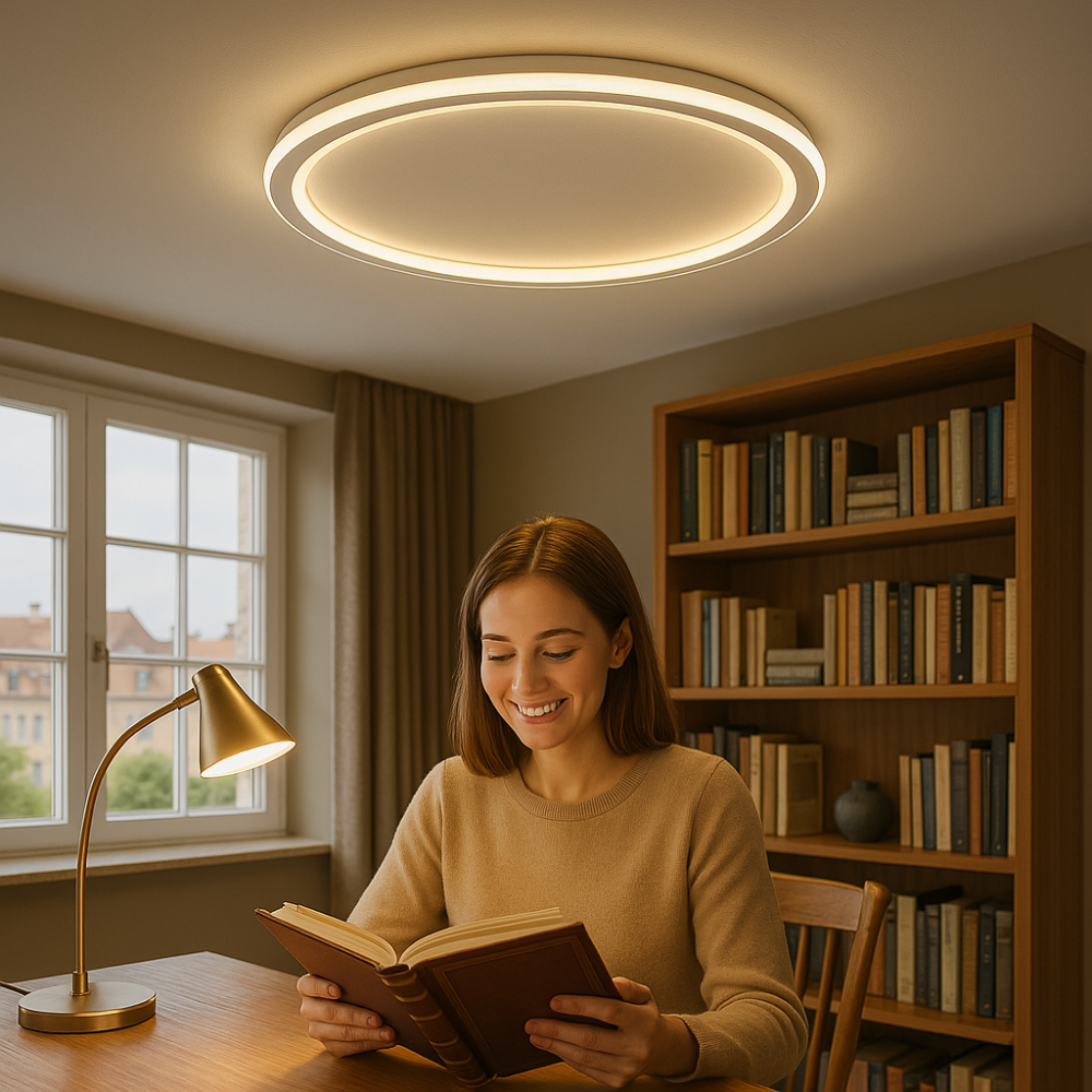 Dimbare LED Plafondlamp Rond Warm Wit 3000K Aluminium Acryl Woonkamer Eetkamer Gang Modern Minimalistisch Design