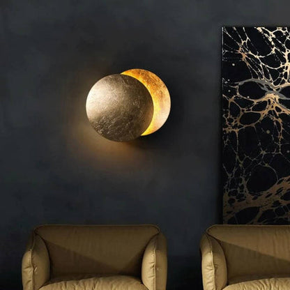 Wandlamp met Maanlicht LED Moderne Scandinavische Stijl Rond Warm Wit Zwart Wit Goud 20 25 cm Sfeerlicht