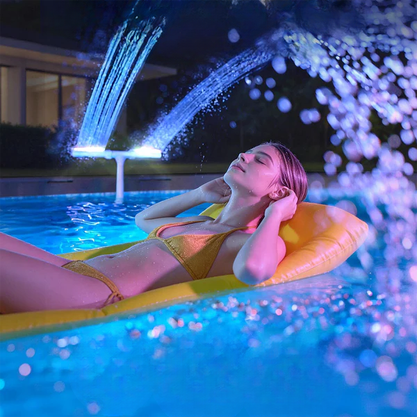 Zwembad Solar Fontein met RGB LED Verlichting voor Opblaasbaar Zwembad