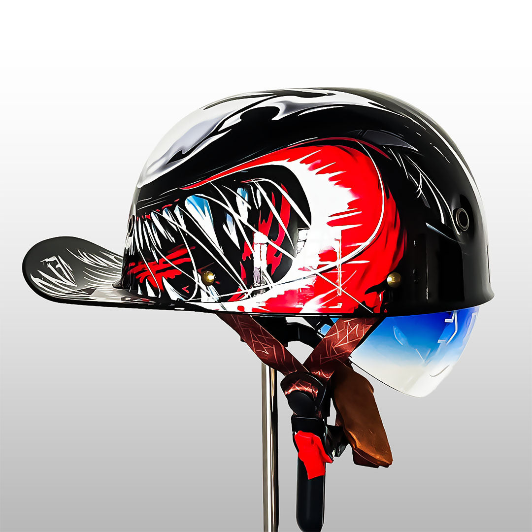 Motorhelm Halfopen Baseball Stijl DOT ECE Gecertificeerd Dagelijks Rijden Veiligheid Comfort Bescherming