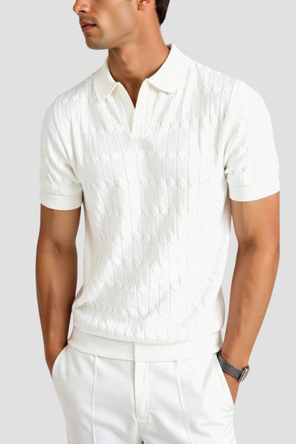 Witte Heren Poloshirt Klassiek en Stijlvol