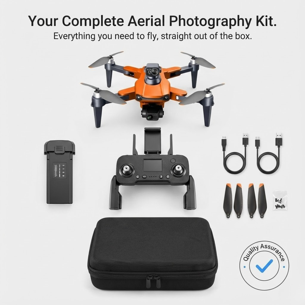 Professionele Camera Drone met 8K Dual Camera en GPS-stabilisatie – Borstelloze Motoren