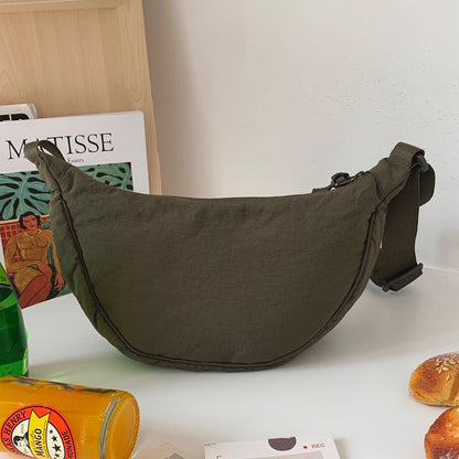 Halve Maan Schoudertas Kunstleer Elegante Damestas Crossbody Handtas Mode Accessoire Casual Dagelijks Gebruik