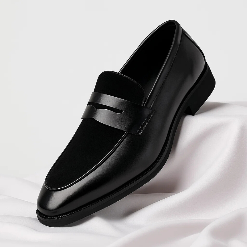 Leren Loafers Heren Elegante Instappers Zwart Marconi