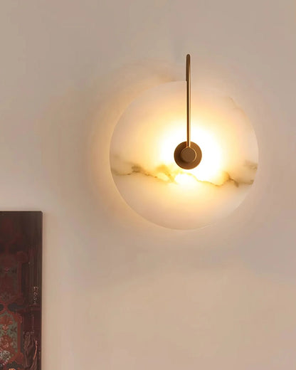 Ronde LED Wandlamp Acrylaat 20-25cm Zwart Goud Warm Licht Slaapkamer Hal