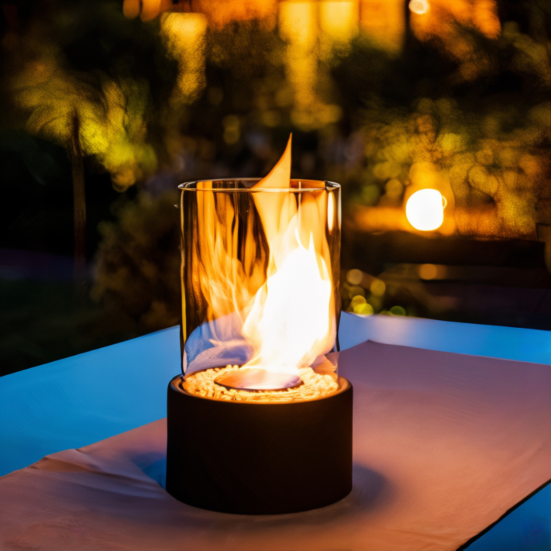 Olielamp met Veilige Vlam Zwart 27×16 cm – Klassiek Design Sfeervolle Avonden Tuinverlichting Terras