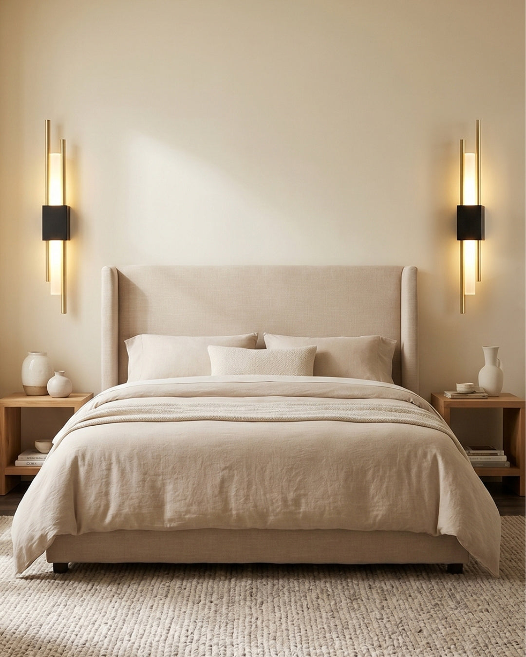 Scandinavische Minimalistische Wandlamp – Modern Verticaal Design met Gerichte LED-Verlichting – Zwart Goud