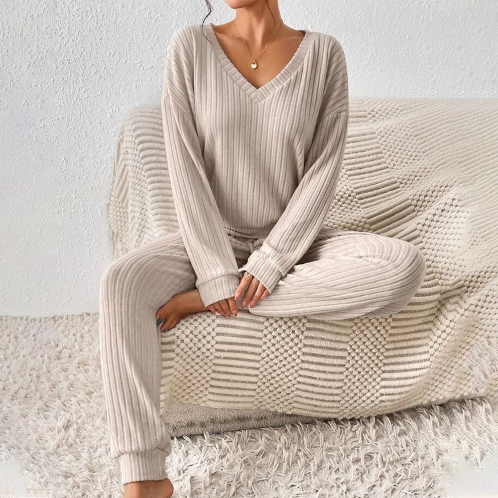 Vrouwelijke Blouse Set 2-Delig Effenvlak Katoen - StudioMarella
