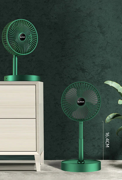 Opvouwbare Tafelventilator USB-Oplaadbaar met Vijf Standen – Compact en Stil