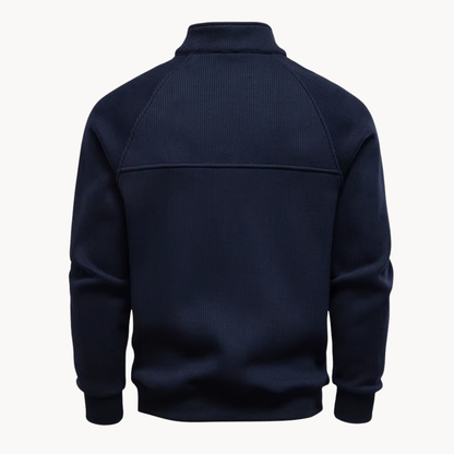 Heren Trui Katoenmix Quarter-Zip Casual Fit