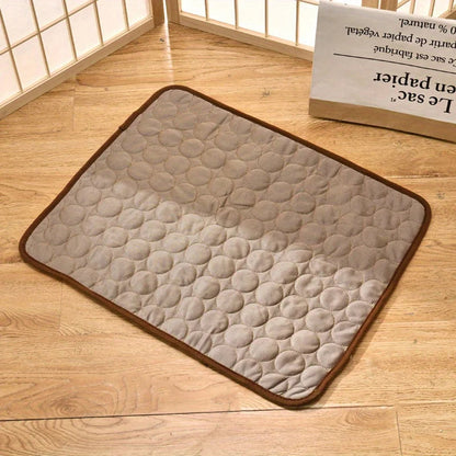 Koelmat voor Huisdieren Zomers Comfort Hond Kat Ademend Zijde Textiel Verkoelend Ligkussen Vierkant Koel