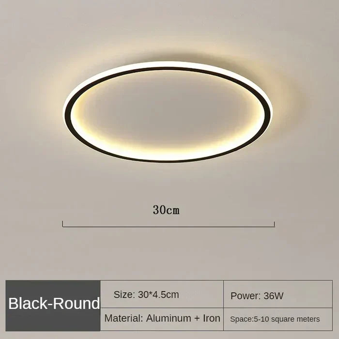 Ronde Plafondlamp Scandinavisch Design Goud Zwart Wit 20-50cm LED Dimbaar Metaal Glas Woonkamer Slaapkamer Eetkamer