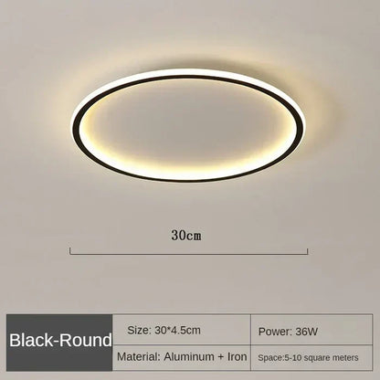 Ronde Plafondlamp Scandinavisch Design Goud Zwart Wit 20-50cm LED Dimbaar Metaal Glas Woonkamer Slaapkamer Eetkamer