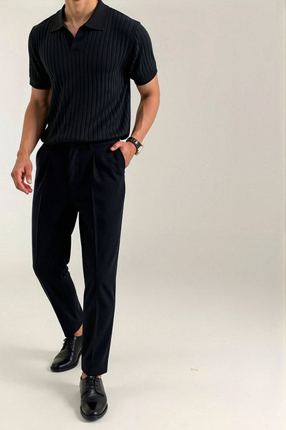 Heren Poloshirt Korte Mouwen Wit Klassiek Stijl