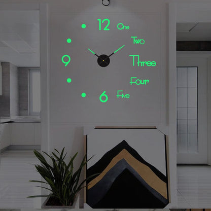 Grote Moderne Wandklok Met 3D Cijfers En Minimalistisch Design Voor Woonkamer En Keuken