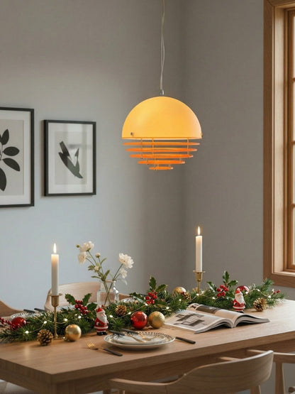 Stijlvolle Hanglamp Bauhaus Design Oranje-Wit Sfeerverlichting voor Moderne Interieurs