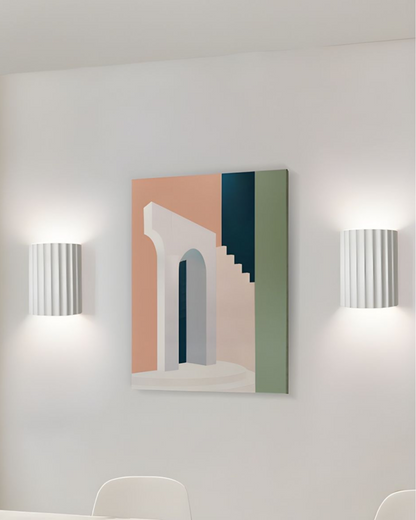 Wandlamp Ribbelstructuur Groen Met Tweezijdige Lichtbundel Voor Sfeervolle Ruimtes