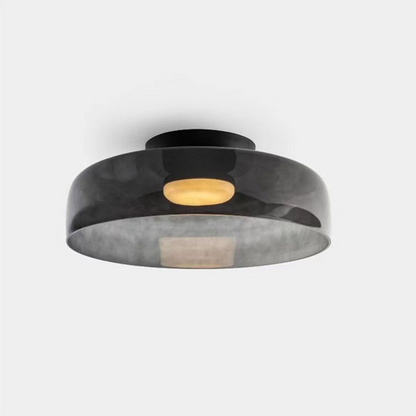 Design Glazen Plafondlamp met Gelaagde Structuur — Elegant Lichtspel voor Eetkamer, Woonkamer en Slaapkamer