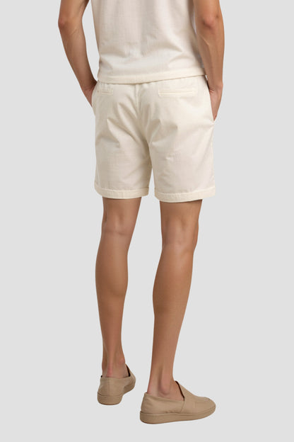 Heren Zomer Shorts Beige Comfortabele Broek Met Koord
