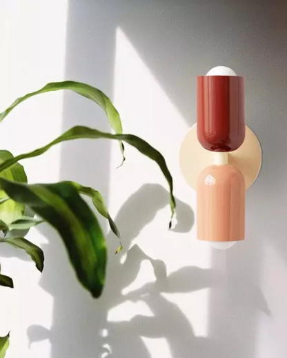 Wandlamp Dubbele Ronde Kap Zwart Frame Warm Sfeerlicht Slaapkamer Woonkamer Gang Minimalistische Wandverlichting Modern Japandi Scandinavisch Interieur