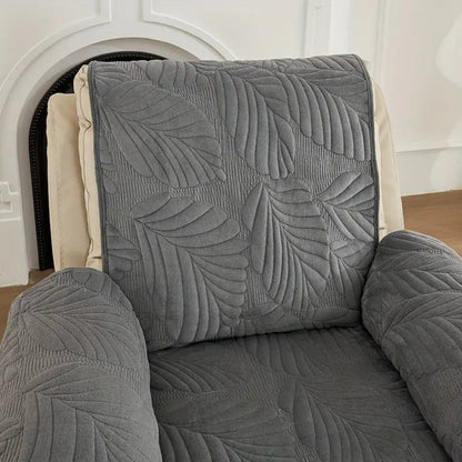 Stoelhoes voor Relaxstoel met Bladpatroon – Universele Slipcover voor Fauteuil Bescherming tegen Vlekken – Antislip Hoes met Groen Motief