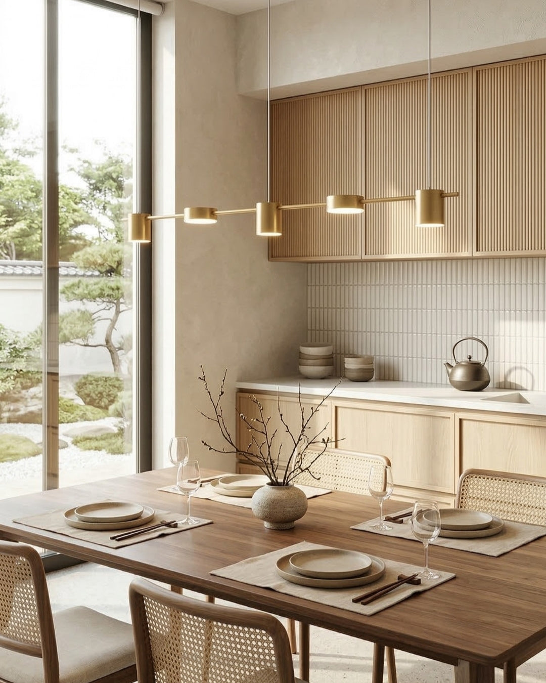 Lineaire LED Hanglamp Helios – Moderne Verlichting met Metaal en Acryl voor Eetkamer en Woonkamer