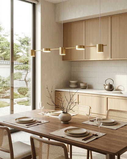 Lineaire LED Hanglamp Helios – Moderne Verlichting met Metaal en Acryl voor Eetkamer en Woonkamer