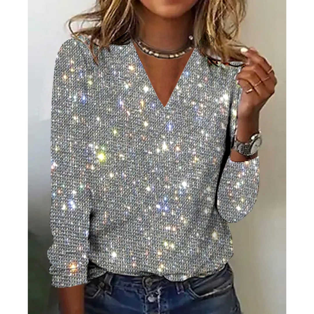 Glitter Top voor Dames Stijlvol en Glamour