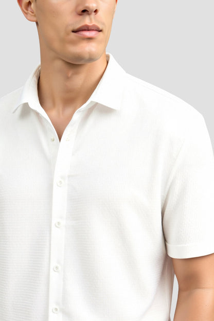 Linnen Overhemd Kort Mouw Zomer Klassiek Design