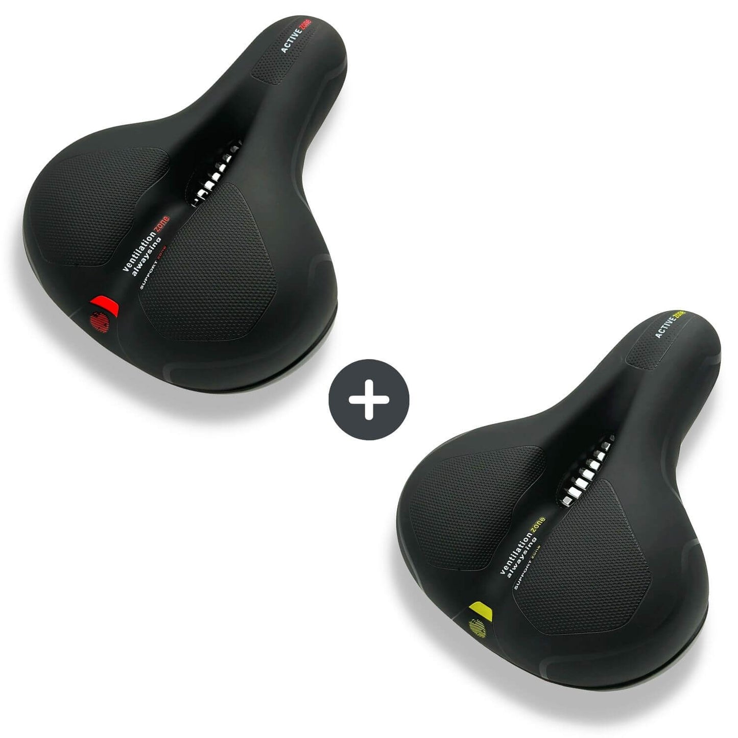 Ergonomisch Fietszadel met Geldemping Rood Blauw Geel Comfortabel Zadel voor Fiets Anti-Drukpunt