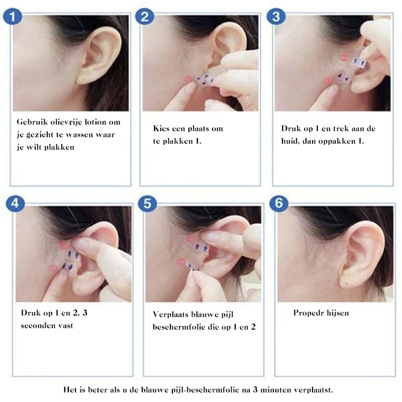 Onzichtbare Face Lift Tape 40 Stuks – Huidvriendelijke Gezichtslifting Strips Anti-Rimpel Huidversteviging V-Vorm Contouring voor Natuurlijke Lift
