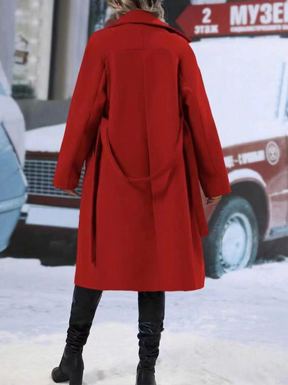Dames Trenchcoat Waterdicht Warm met Dubbele Knoopsluiting