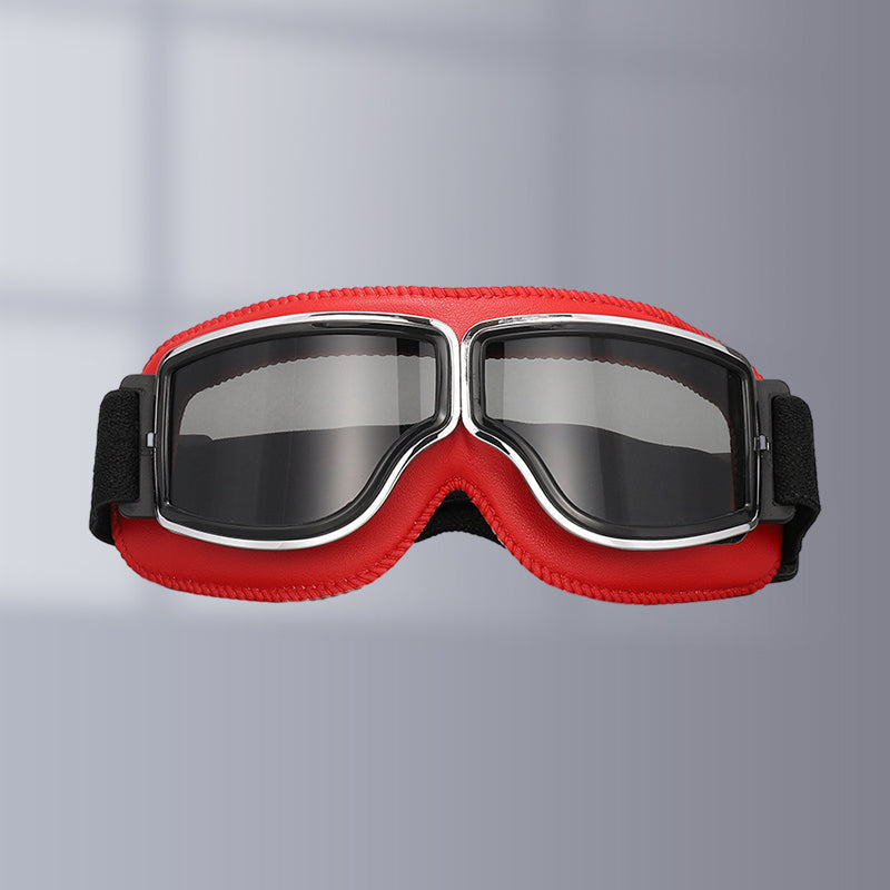Retro Motorgoggles met Beschermglazen en Verstelbare Band