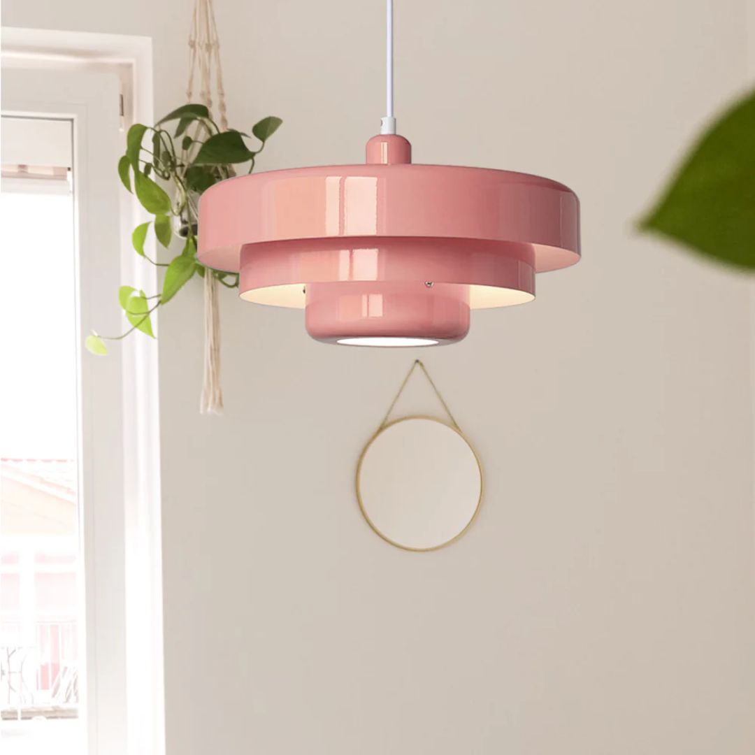 Hanglamp Metaal Gelaagd Ø35cm Oranje E27 Eettafel Woonkamer Retro Design Verlichting Industrieel Modern