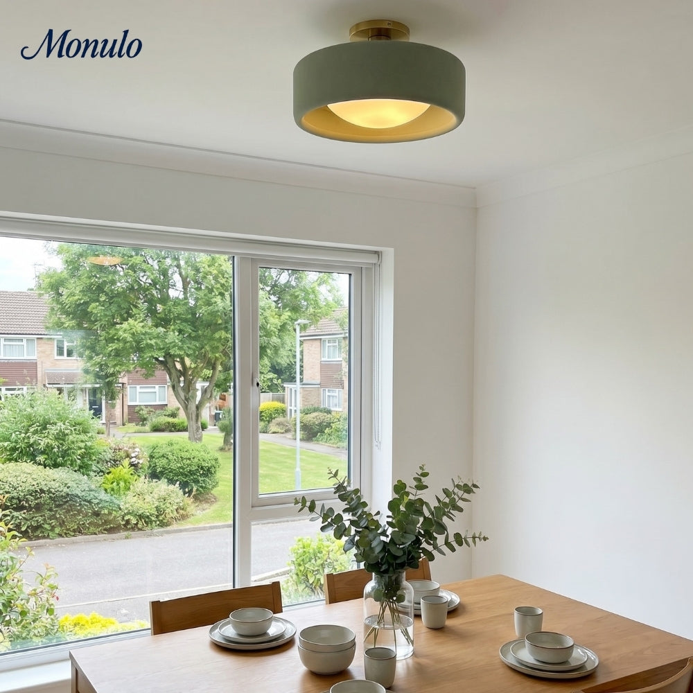 Porseleinen Plafondlamp met Strakke Montage – Moderne Lage Profiellamp Keramiek Opbouwverlichting