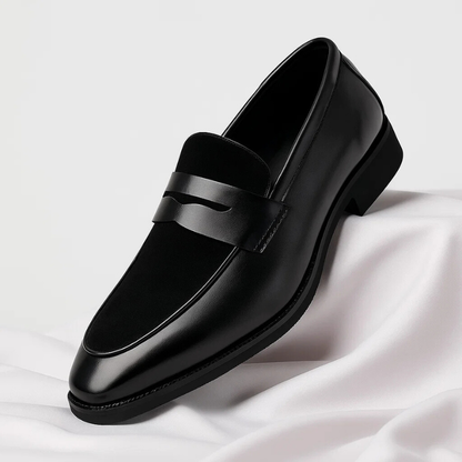 Leren Loafers Heren Elegante Instappers Zwart Marconi Stijl