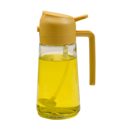 Oliespray Fles met Verstuiver 470ml Groen Geel Wit Zwart Keuken Koken Gezond Bakken Grillen Olijfolie Doseren Bespaart Olie