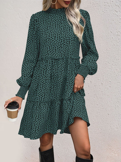 Dames Jurk Babydoll met Bloemenprint en Plooien