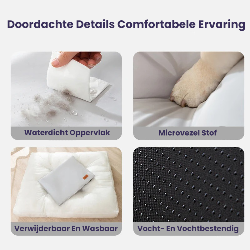 Orthopedisch Hondenkussen Waterafstotend Memory Foam Rustbed voor Gewrichten en Spieren Antislip Wasbare Hoes
