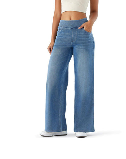 Dames Broek Wijd Model Stretch Denim