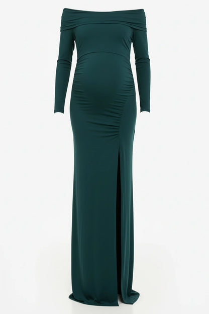 Zwangerschapsjurk Maxi Off Shoulder Elegante Zomerjurk voor Dames