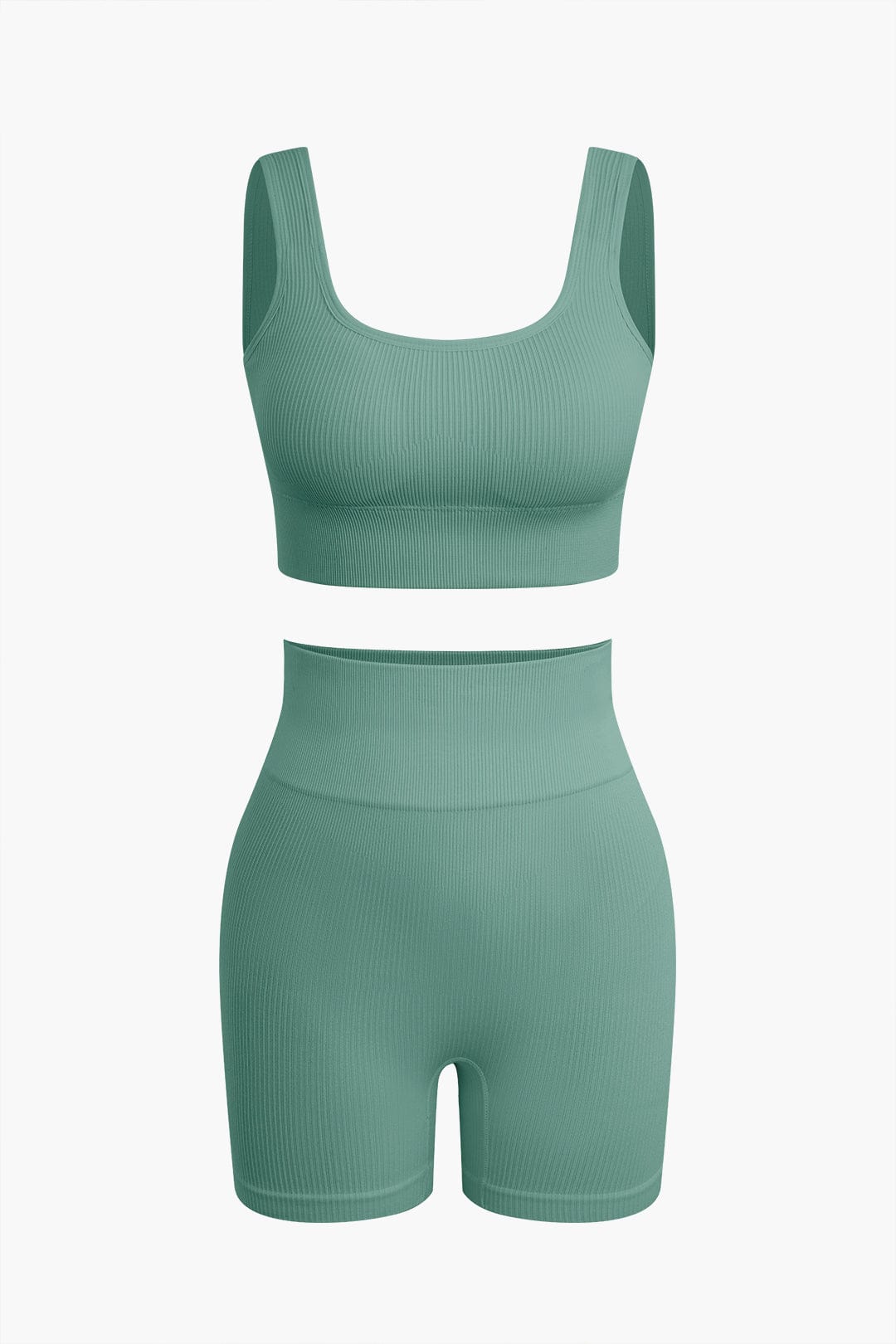 Yogaset Dames Naadloos met Crop Top en Shorts