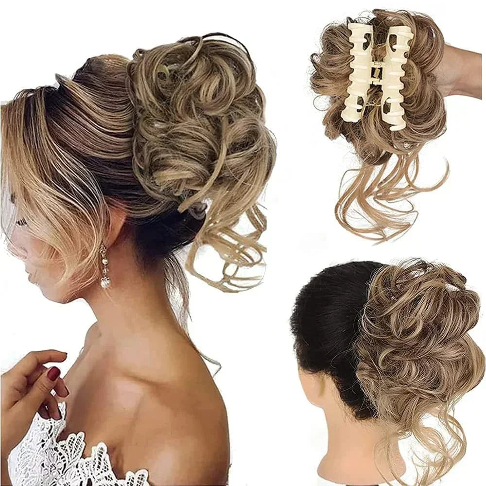 Clip-In Hair Bun met Krullen – Vollere Knot in Seconden zonder Styling